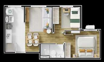 Imagem 5: Hm Smart Zike Tuma | Construtora HM | Construção | 36 metros | 02 dormitórios