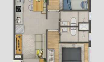 Imagem 5: Soberano Guilhermina | Construtora VL Barros | Construção | 41 metros | 02 dormitórios