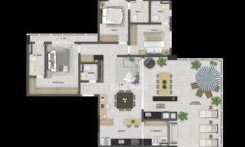 Imagem 5: Apartamento com 4 dormitórios à venda, 225 m² por R$ 886.000 - Morada da Colina - Uberlând