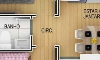 Imagem 7: Apartamento em condomínio clube com 43 metros quadrados e 2 quartos