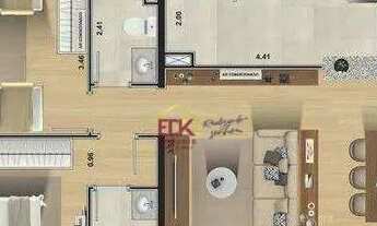 Imagem 2: Apartamento com 2 dormitórios à venda, 77 m² por R$ 450.000 - Jardim das Nações - Taubaté