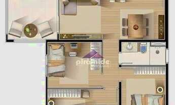 Imagem 3: Apartamento com 3 dormitórios à venda, 79 m² por R$ 489.208,00 - Cidade Jardim - Jacareí/S