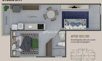 Imagem: FLAT/ ESTÚDIO BAIRRO SANTA MÔNICA - COM