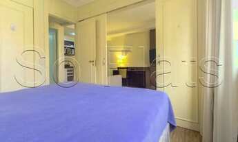 Imagem 4: Disponível para locação na Vila Olímpia flat totalmente mobiliado e muito estiloso