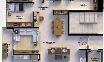 Imagem 2: Apartamento à venda, 110 m² por R$ 704.343,66 - Cidade Universitária Pedra Branca - Palhoç