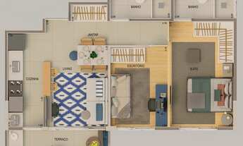 Imagem 4: APARTAMENTO COM 2 DORMITÓRIOS (1 SUÍTE) BETHAVILLE LANÇAMENTO