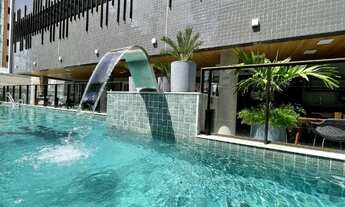 Imagem: Quarto e sala na ponta verde