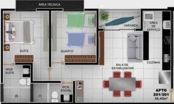 Imagem 2: Apartamento mobiliado