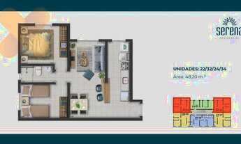 Imagem 2: Apartamento com 2 dormitórios à venda, 48 m² por R$ 170.210,00 - Fazenda Velha - Araucária