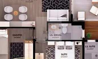 Imagem 2: Apartamento à venda com 2QS e vaga coberta no Santa Cândida