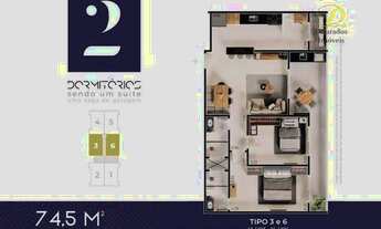 Imagem 9: Apartamento com 2 dormitórios à venda, 74 m² por R$ 506.500,00 - Canto do Forte - Praia Gr