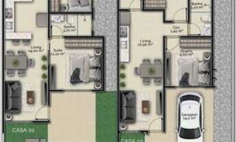 Imagem 2: Casa para venda possui 90m² com 3 quartos em Areias - Tijucas - SC