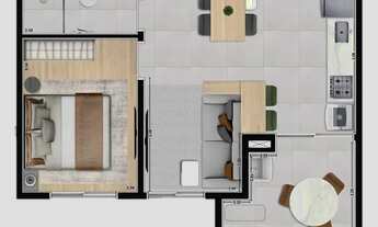 Imagem 3: Apartamento para venda com 37 metros quadrados com 2 quartos em Parada Inglesa - São Paulo