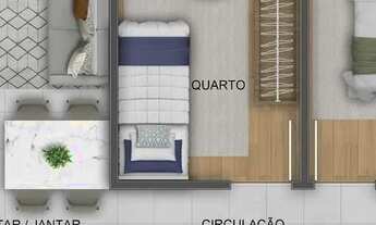 Imagem 5: Apartamento com entrada em 46 X ! Apto,Tabuleiro