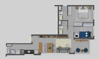 Imagem 3: Apartamento para aluguel com 65 metros quadrados com 2 quartos em Pinheiros - São Paulo