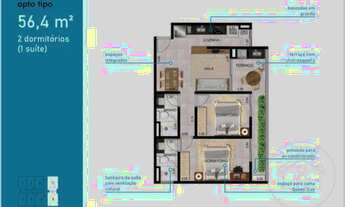 Imagem 2: Apartamento com 2 dormitórios à venda, 56 m² por R$ 217.486,35 - Praia da Maranduba - Ubat