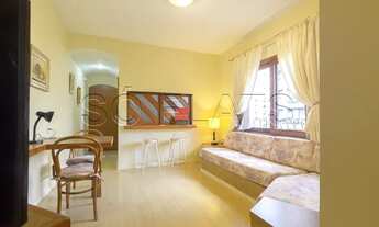 Imagem 2: Flat disponível para locação no Mont Clair com 1 dormitório e 1 vaga de garagem