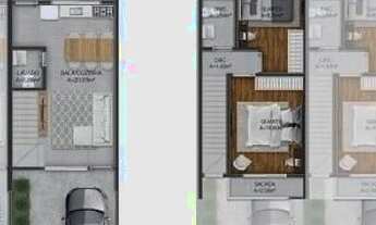 Imagem 4: SOBRADOS LATERAIS 2 DORMITÓRIOS NO BAIRRO FORQUILHAS EM SÃO JOSÉ