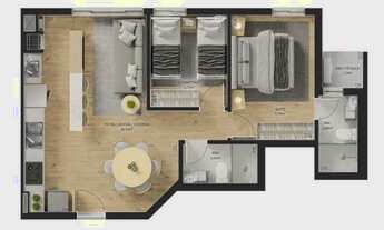 Imagem 5: Apartamento no Bairro América, 2 quartos (1 suite