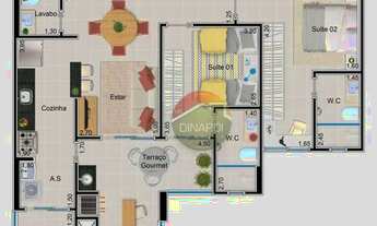 Imagem 3: Apartamento com 2 dormitórios para alugar, 88 m² por R$ 3.900,00/mês - Jardim Paulista - R