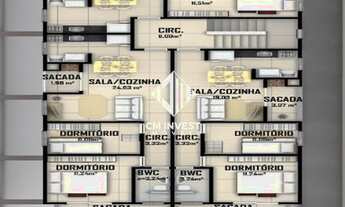 Imagem 2: Apartamento de 2 dormitórios com garagem e sacada com churrasqueira Bairro Areias em São J