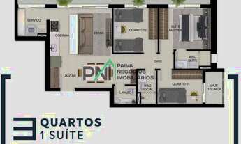 Imagem 5: Apartamento para Venda em Goiânia, Setor Marista, 3 dormitórios, 1 suíte, 2 banheiros, 1 v