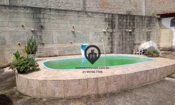 Imagem: Casa linear com 3 quartos, quintal com piscina