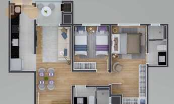 Imagem 2: Apartamento à venda, 60 m² por R$ 281.990,00 - Aristocrata - São José dos Pinhais/PR