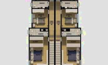 Imagem 4: Casa Geminada Independente, Alto Padrão, 3 quartos à venda, 123 m² por R$ 999.000 - Santa