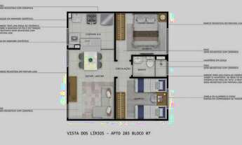 Imagem 3: APARTAMENTO NO VISTA DOS LÍRIOS/ MINHA CASA MINHA VIDA COM VARANDA/ DOCUMENTAÇÃO PARCELADA