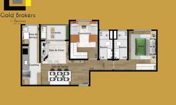 Imagem 6: APARTAMENTO DE 60 M² COM 2 DORMITÓRIOS NO CONDOMÍNIO RESIDENCIAL GIARDINO NA COLÔNIA EM JU