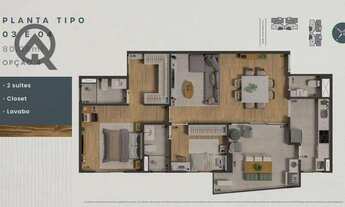 Imagem 2: Apartamento com 3 dormitórios à venda, 80 m² por R$ 630.000,00 - Morumbi - Paulínia/SP