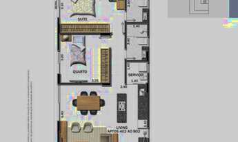 Imagem 5: Apartamento com 2 dormitórios à venda, 73 m² por R$ 420.000,00 - São Mateus - Juiz de Fora