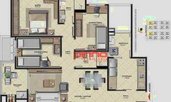 Imagem 2: Apartamento Novo com 3 dormitórios (01 suíte) à venda, 93 m² - Barreiros - São José/SC