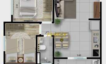 Imagem 6: Apartamento à venda, 44 m² por R$ 204.000,00 - Mirante Ipanema Residencial - Sorocaba/SP