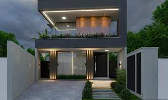 Imagem: Casa Contemporânea 4 suítes piscina em