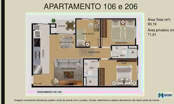 Imagem 7: Apartamento com 3 dormitórios à venda com 97.01m² por R$ 299.000,00 no bairro Weissópolis