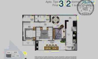 Imagem 7: Apartamento com 3 dormitórios à venda, 98 m² por R$ 570.000,00 - Tupi - Praia Grande/SP