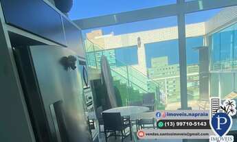 Imagem 5: Cobertura duplex para venda possui 244 metros quadrados com 3 quartos em Gonzaga - Santos