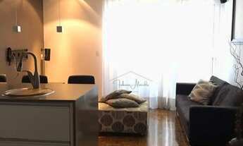 Imagem 5: Apartamento Flat Residencial no Gonzaga em Santos com 1 Suíte, 1 Closet, 1 Lavabo, Sala pa