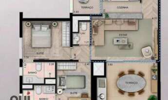 Imagem 3: Apartamento com 2 dormitórios à venda, 74 m² por R$ 975.000,00 - Brooklin - São Paulo/SP