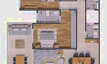 Imagem 4: Apartamento com 3 dormitórios à venda, 138 m² por R$ 636.400,75 - Indaiá - Caraguatatuba/S