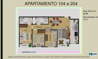 Imagem 5: Apartamento com 3 dormitórios à venda com 97.01m² por R$ 299.000,00 no bairro Weissópolis