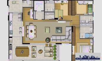 Imagem 6: Vila Romana- 4 Dorms de 177m2 , 3 Sts, 3 Gars, andar alto, Varanda Gourmet e planta modern