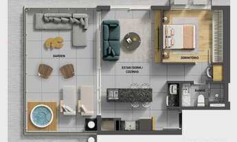 Imagem 3: Apartamento Garden com 2 dormitórios à venda, 66 m² por R$ 1.414.000,00 - Petrópolis - Por