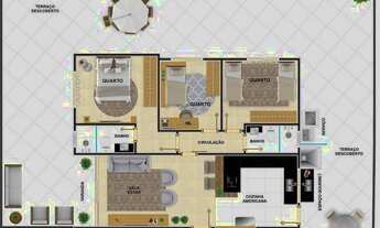Imagem 4: Apartamento com 3 dormitórios à venda, 85 m² por R$ 709.904,00 - Caiçaras - Belo Horizonte