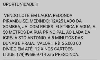 Imagem 3: Excelente Lote em Lagoa Redonda Pirambu/Se