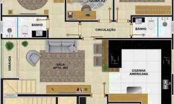 Imagem 5: Apartamento com 3 dormitórios à venda, 85 m² por R$ 709.904,00 - Caiçaras - Belo Horizonte