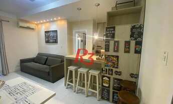 Imagem 2: Flat com 1 dormitório à venda, 45 m² por R$ 400.000,00 - Gonzaga - Santos/SP