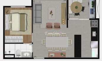 Imagem 4: Apartamento com 1 dormitório à venda, 43 m² por R$ 278.414,00 - Vila Gustavo - São Paulo/S